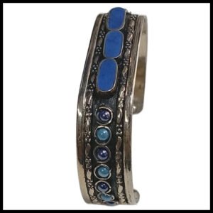 Elegant Afghani Stone Cuff Bracelet – Traditional Tribal Jewelry