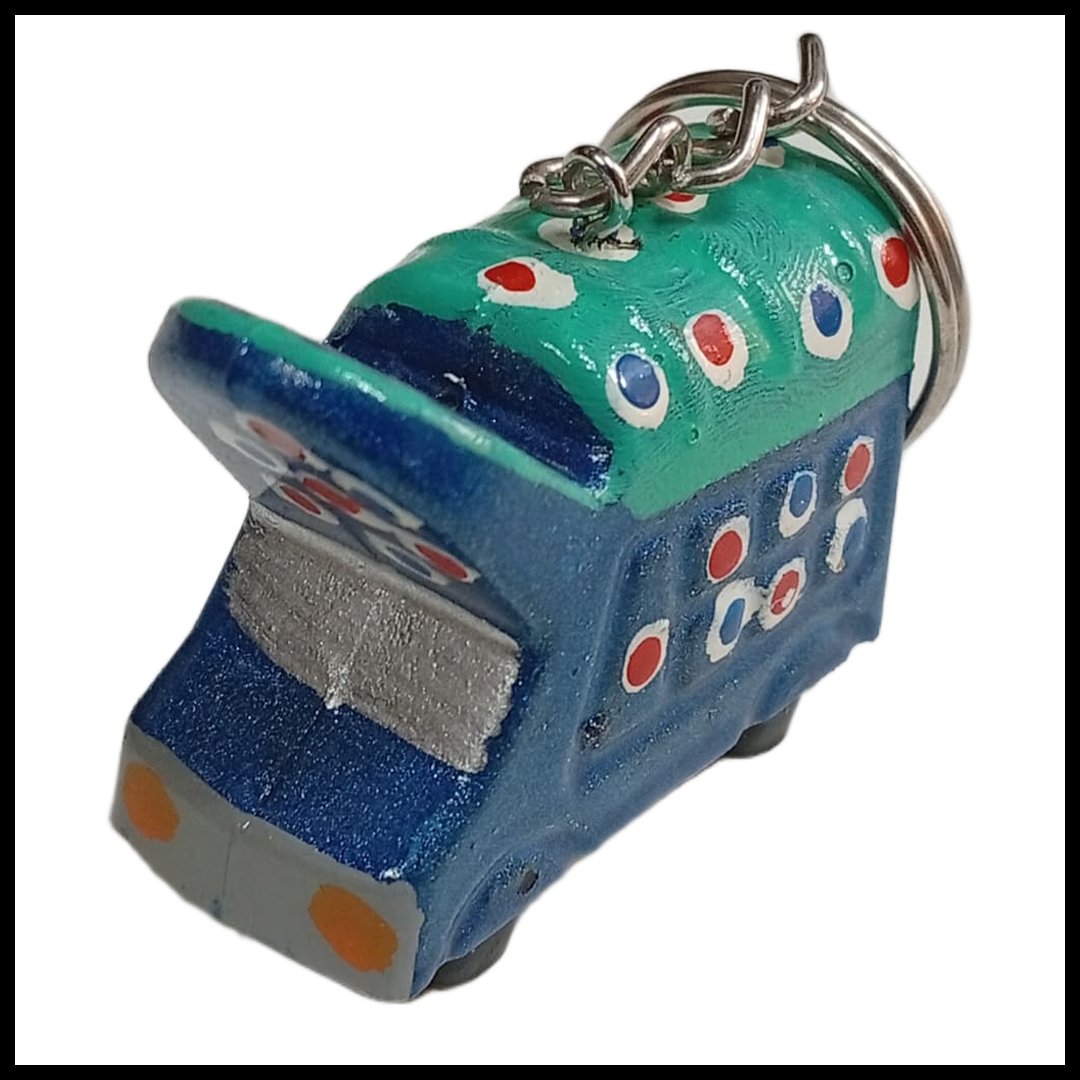 Handmade Mini Truck Keychain – Traditional Pakistani Truck Art Style