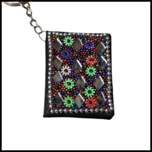 Handmade Decorative Book Key Chain – Traditional Art Design