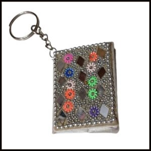 Handmade Decorative Book Key Chain – Traditional Art Design