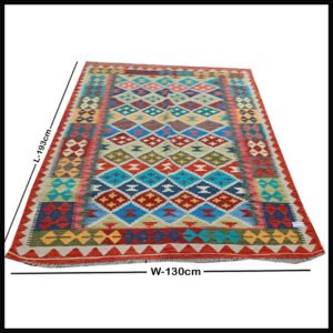 Handcrafted Traditional Kilim Rug Size ( W-130cm x L-193cm )