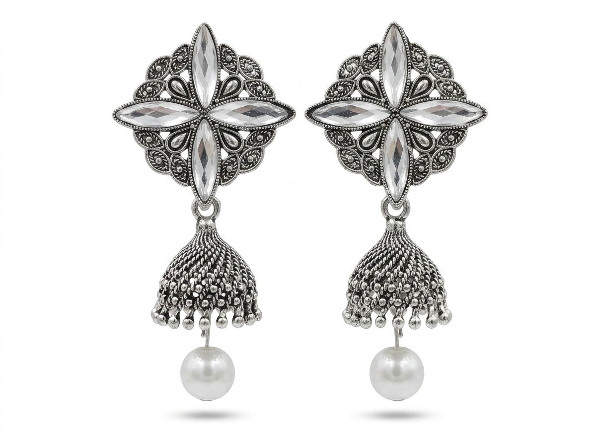 Elegant Handcrafted Earrings – Sparkle with Timeless Style - Image 3