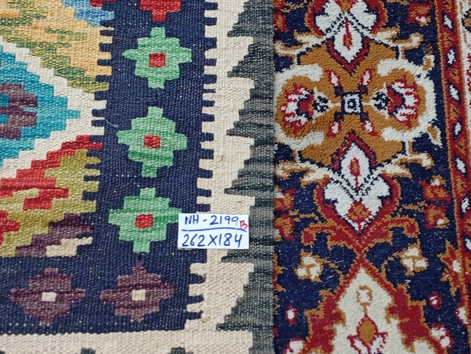 Handcrafted Traditional Kilim Rug Size ( W-184cm x L-262cm ) - Image 7