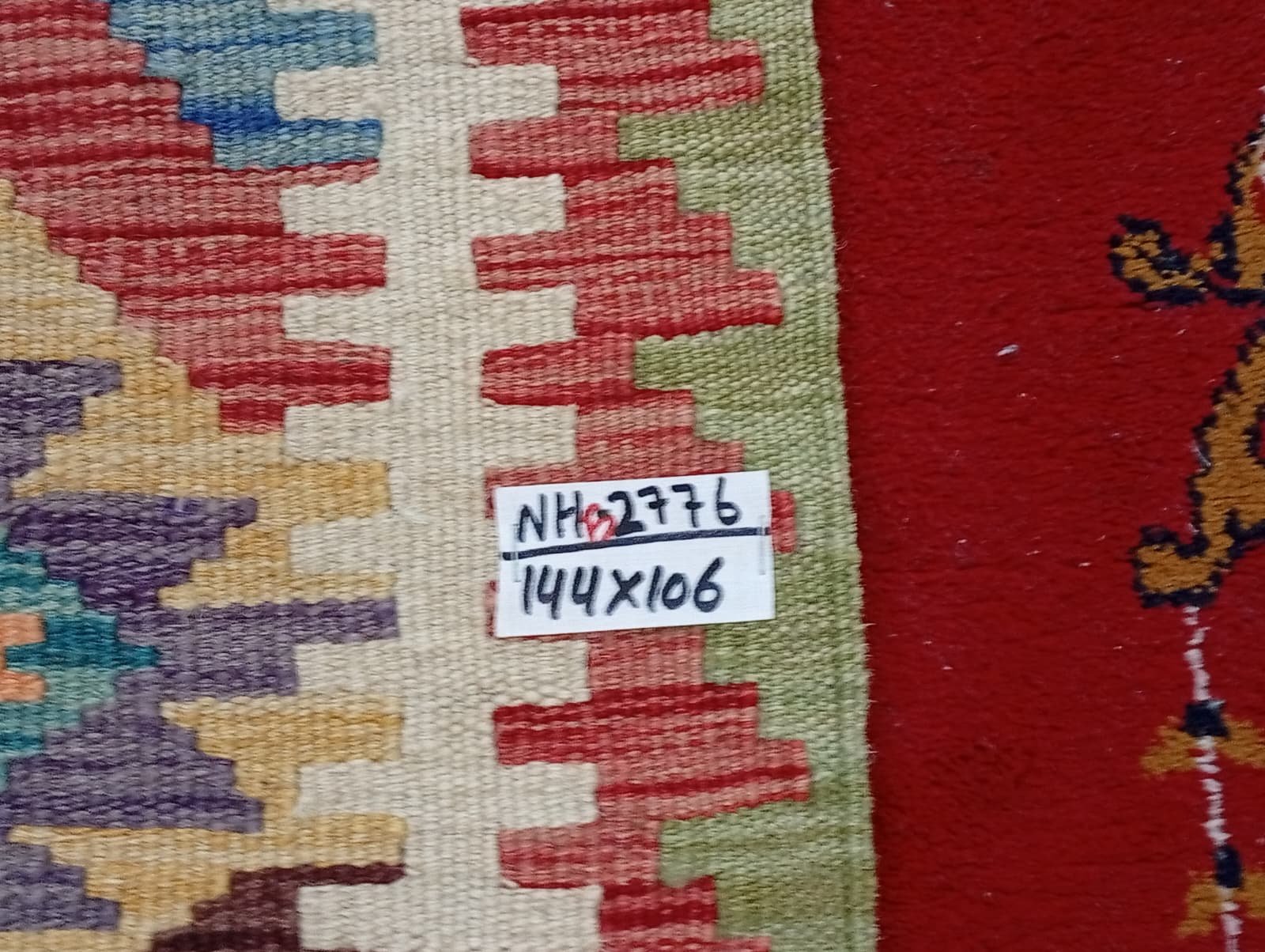 Handcrafted Traditional Kilim Rug Size ( W-106cm x L-144cm ) - Image 5