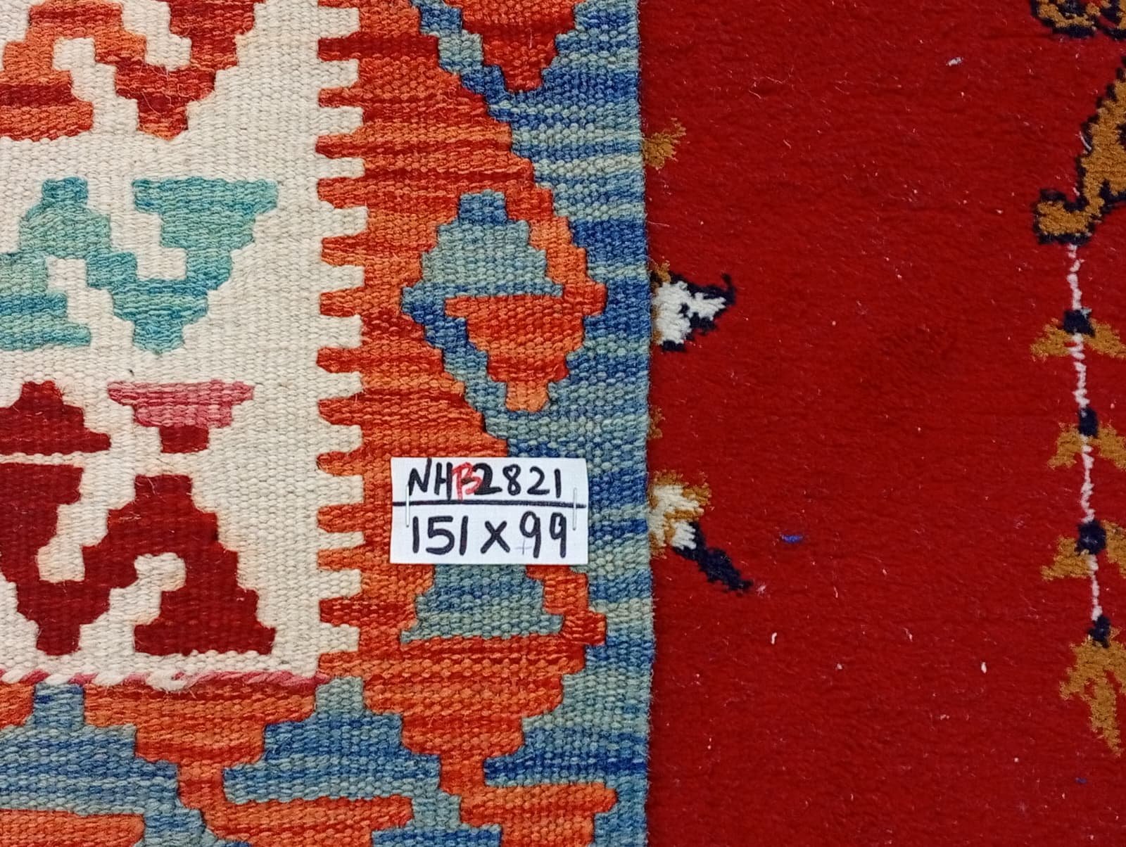 Handcrafted Traditional Kilim Rug Size ( W-99cm x L-151cm ) - Image 5