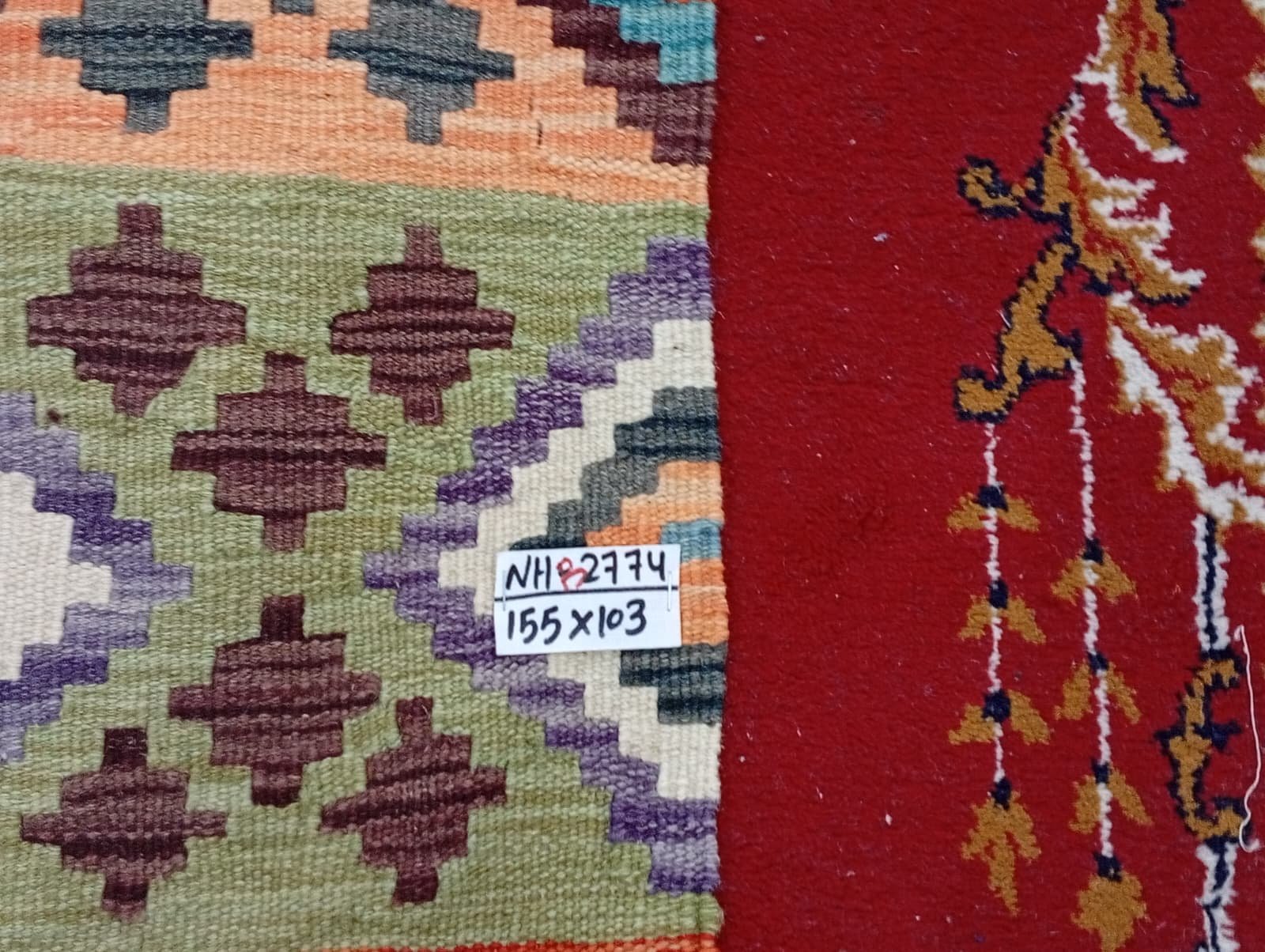 Handcrafted Traditional Kilim Rug Size ( W-103cm x L-155cm ) - Image 5