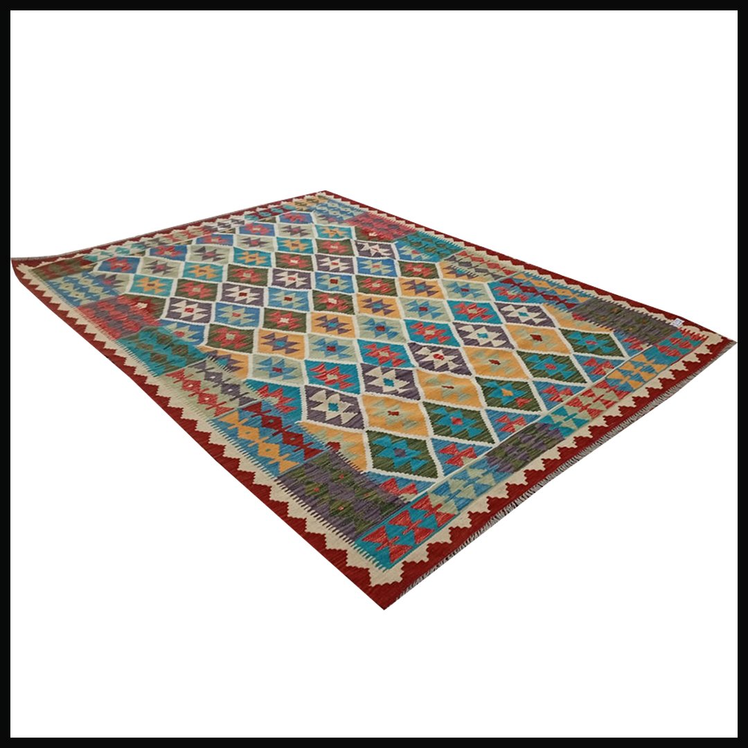 Handcrafted Traditional Kilim Rug Size ( W-181cm x L-254cm ) - Image 3