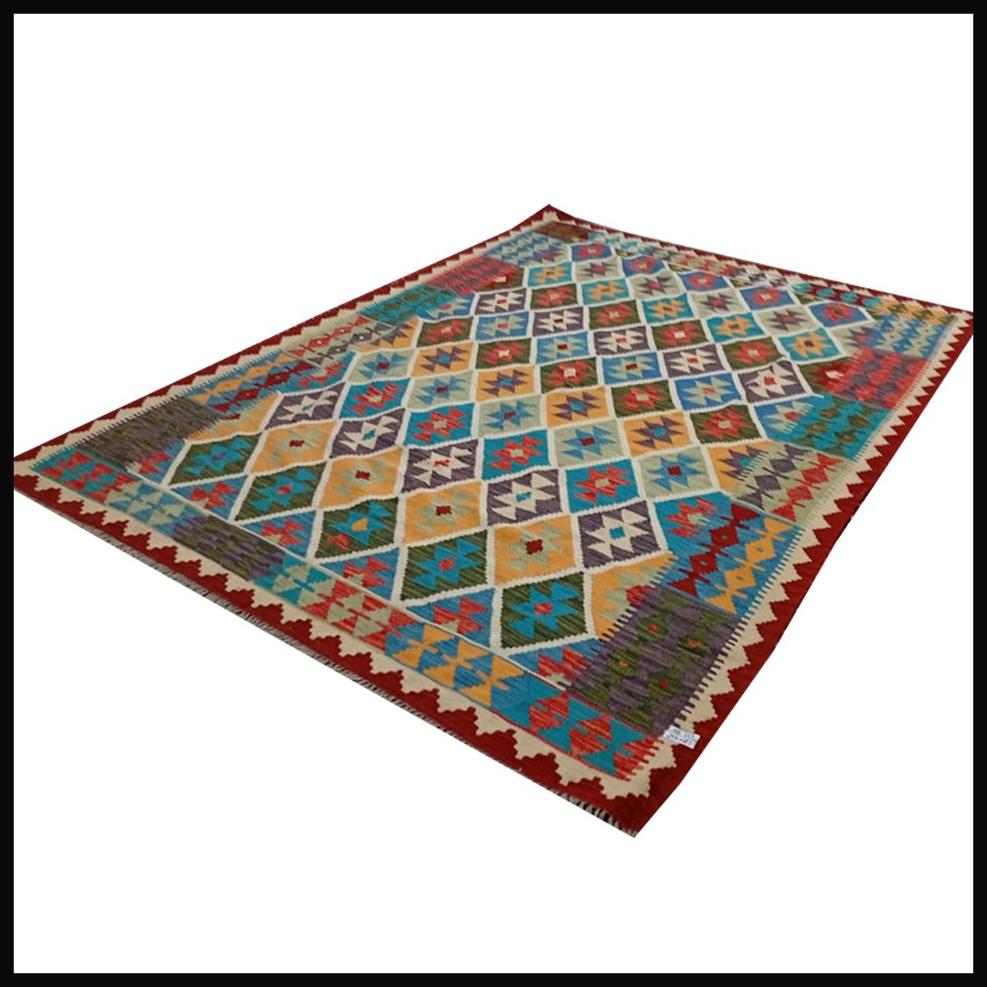 Handcrafted Traditional Kilim Rug Size ( W-181cm x L-254cm ) - Image 4