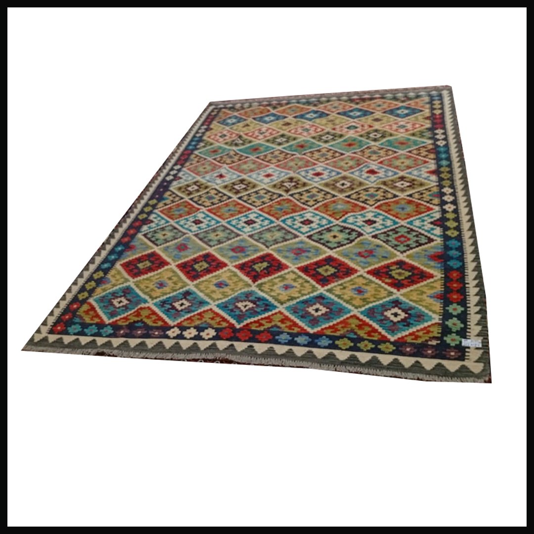 Handcrafted Traditional Kilim Rug Size ( W-184cm x L-262cm ) - Image 5
