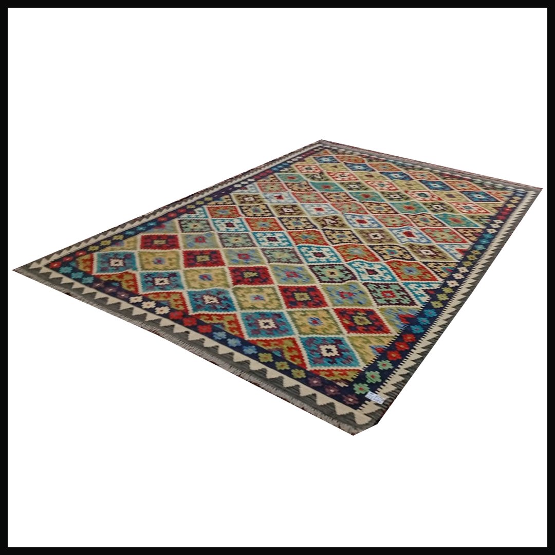 Handcrafted Traditional Kilim Rug Size ( W-184cm x L-262cm ) - Image 6