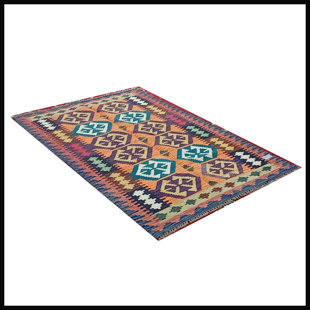 Handcrafted Traditional Kilim Rug Size ( W-98cm x H-157cm ) - Image 3