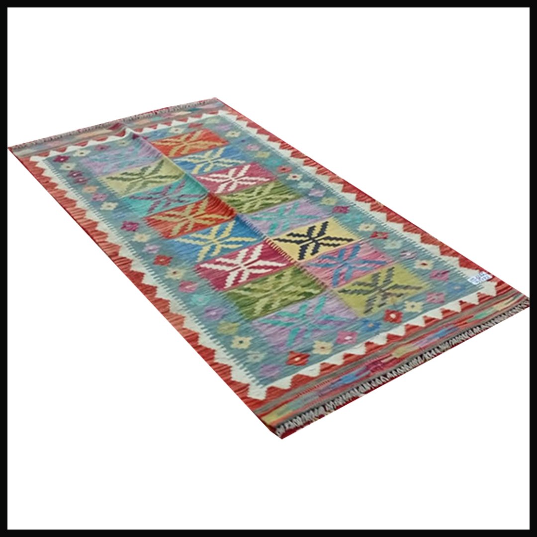 Handcrafted Traditional Kilim Rug Size ( W-82cm x L-158cm ) - Image 3