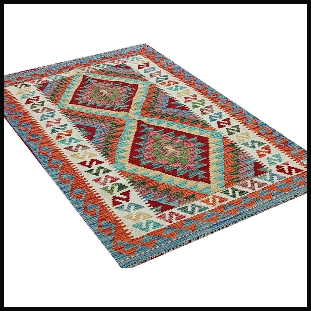 Handcrafted Traditional Kilim Rug Size ( W-99cm x L-151cm ) - Image 3