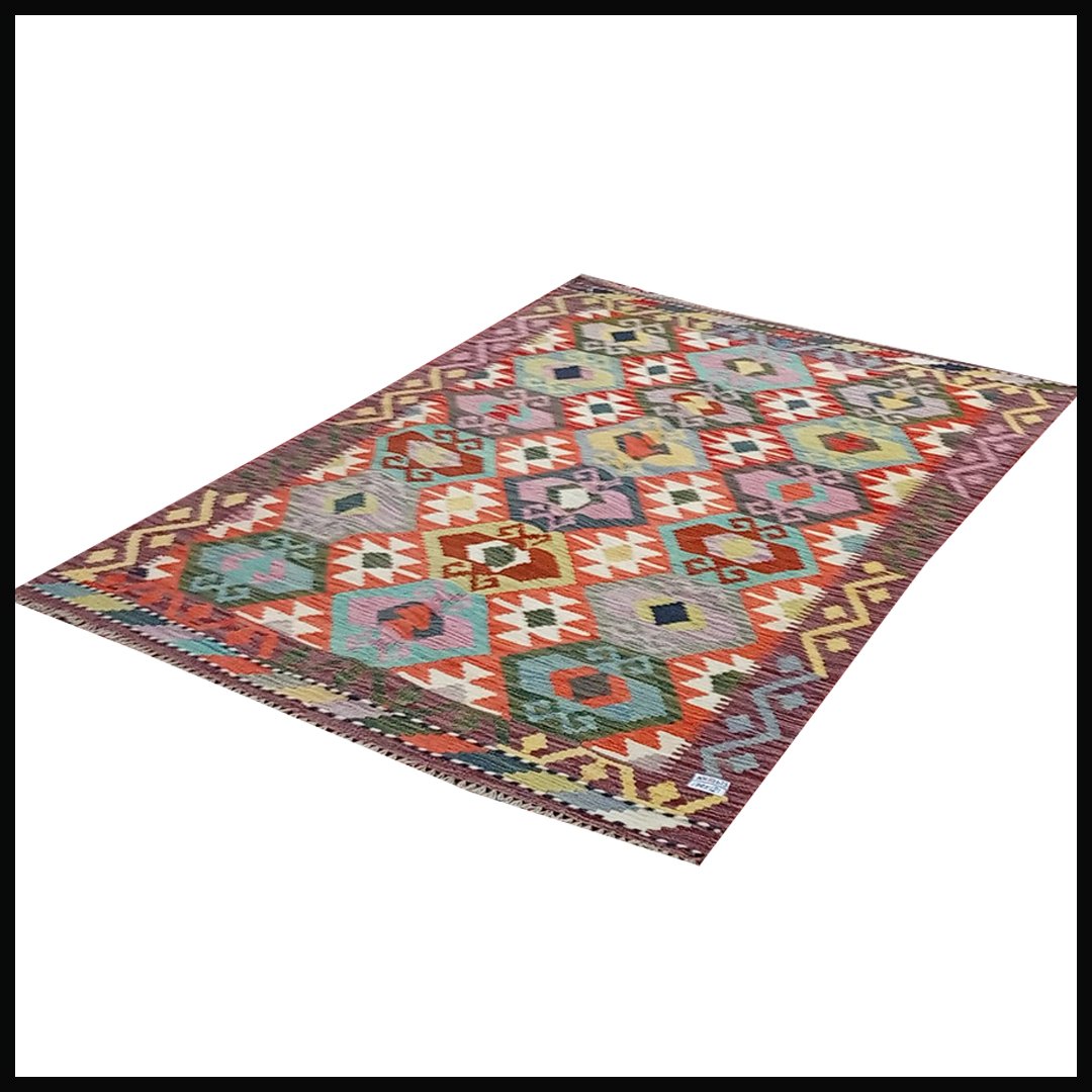 Handcrafted Traditional Kilim Rug Size ( W-121cm x L-179cm ) - Image 4