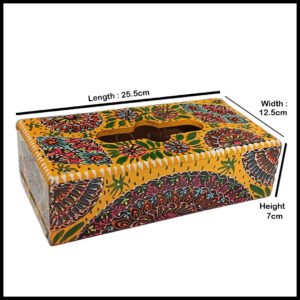 Truck Art Hand-Painted Tissue Box – Traditional Decorative Wooden Cover