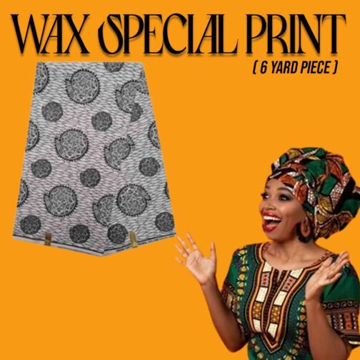 Special African Wax Print 6 Yards Piece 100% Cotton - Image 2