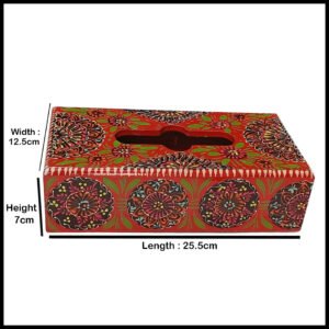 Truck Art Hand-Painted Tissue Box – Traditional Decorative Wooden Cover