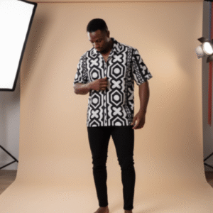 African Wax Print Shirt – Handmade Ankara Shirt for Men