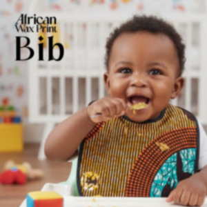Handmade African Wax Print Baby Bib – Ankara Fabric, Soft & Reusable, Perfect Gift