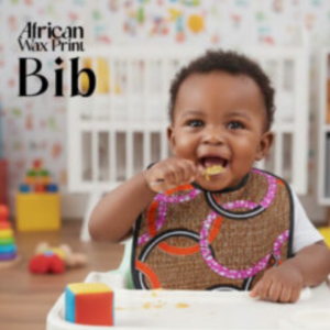 Handmade African Wax Print Baby Bib – Ankara Fabric, Soft & Reusable, Perfect Gift