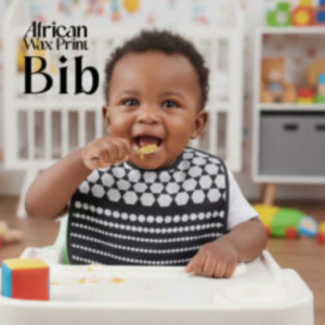 Handmade African Wax Print Baby Bib – Ankara Fabric, Soft & Reusable, Perfect Gift