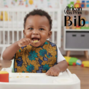 Handmade African Wax Print Baby Bib – Ankara Fabric, Soft & Reusable, Perfect Gift