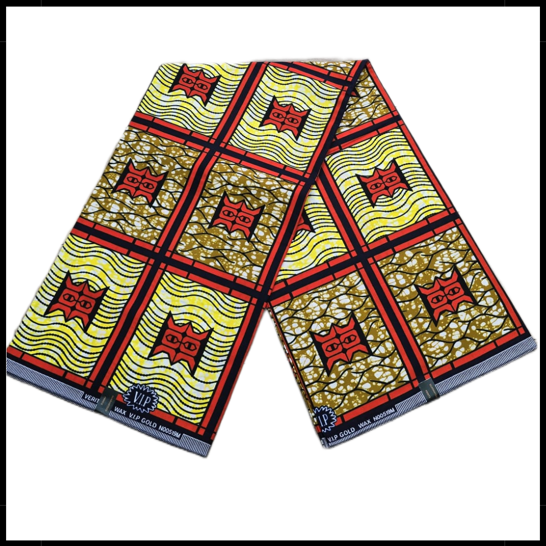 African Wax Fabric/Wax Clothes/Ghanaian Wax Print/Nigerian Ankara. 6 Yards Piece