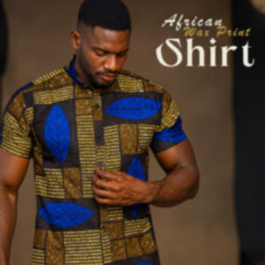 African Wax Print Shirt – Handmade Ankara Shirt for Men
