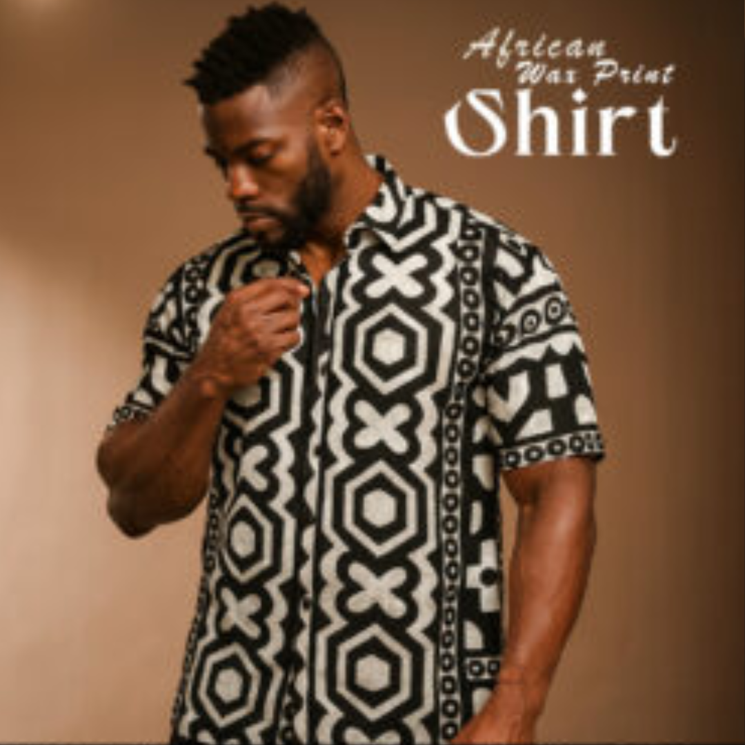 African Wax Print Shirt – Handmade Ankara Shirt for Men