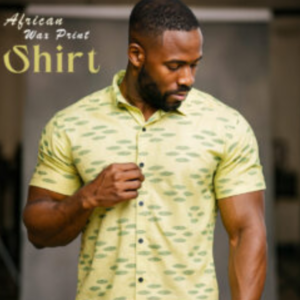 African Wax Print Shirt – Handmade Ankara Shirt for Men