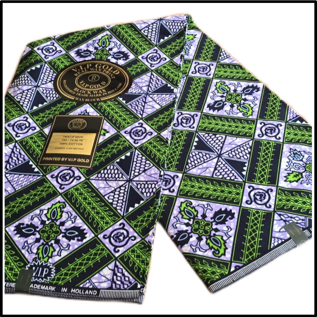 African Wax Fabric/Wax Clothes/Ghanaian Wax Print/Nigerian Ankara. 6 Yards Piece