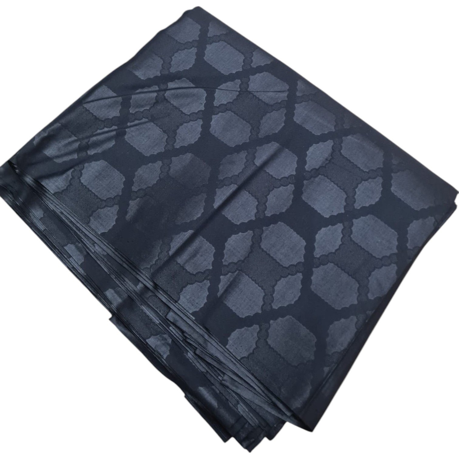 African Black Embossed cloth 6 Yard - Image 6