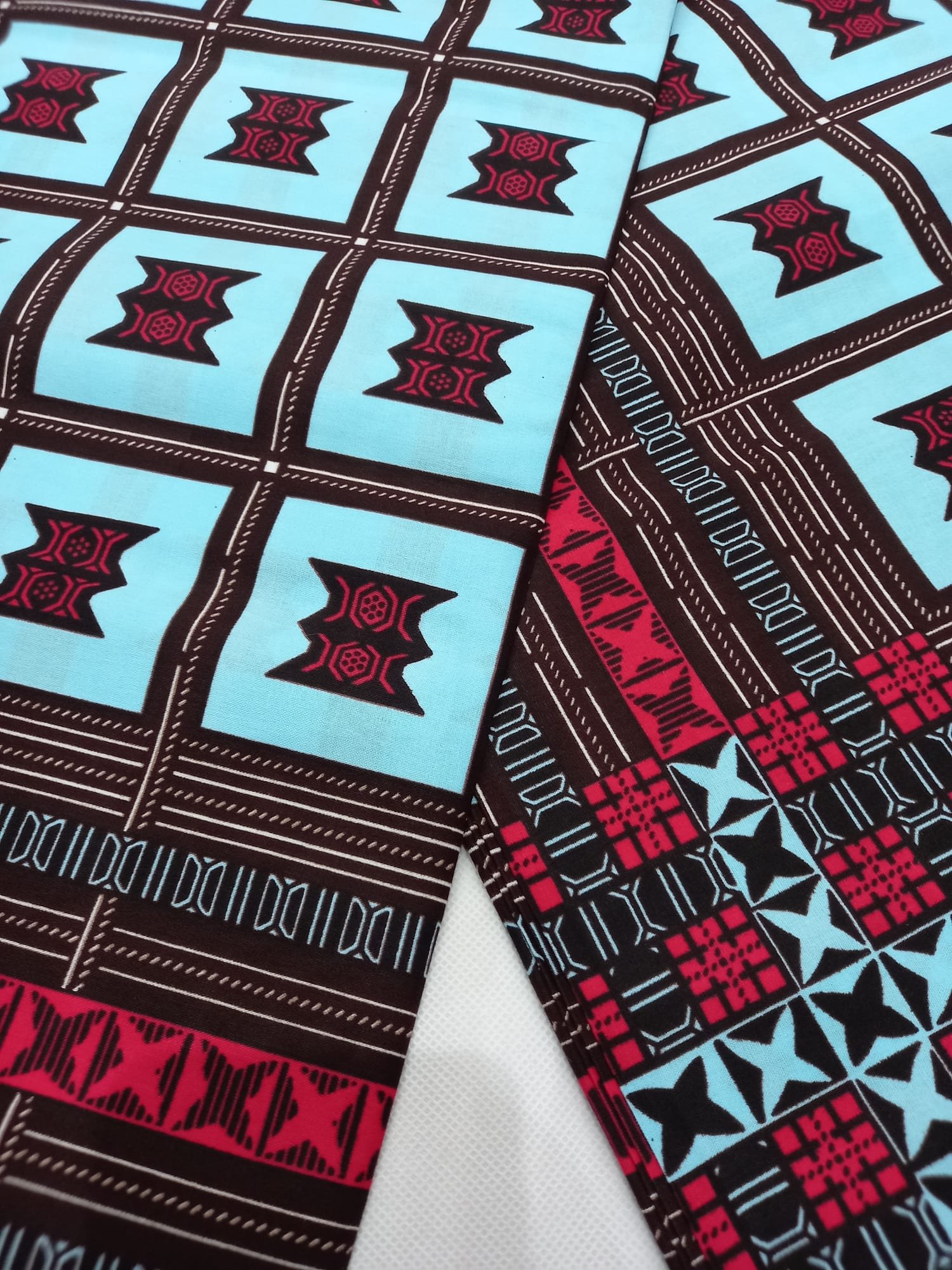 African Wax Fabric/Wax Clothes/Ghanaian Wax Print/Nigerian Ankara. 6 Yards Piece - Image 3