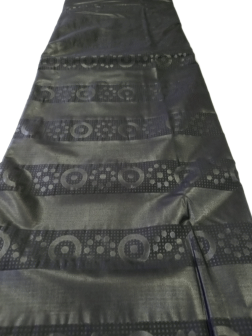 African Black Embossed cloth 6 Yard - Image 4