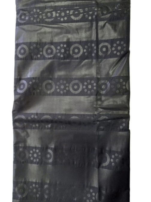 African Black Embossed cloth 6 Yard - Image 7