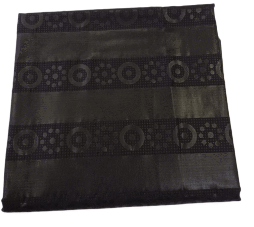 African Black Embossed cloth 6 Yard - Image 5