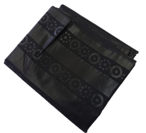 African Black Embossed cloth 6 Yard - Image 3