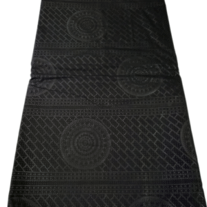 African Black Embossed cloth 6 Yard