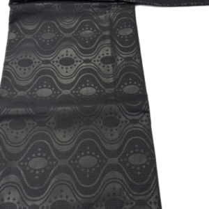 African Black Embossed cloth 6 Yard