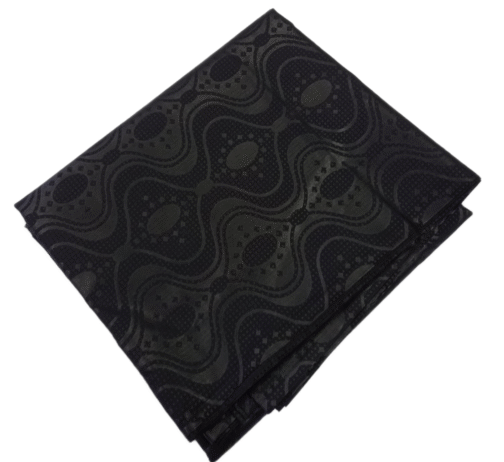 African Black Embossed cloth 6 Yard - Image 5