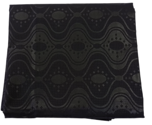 African Black Embossed cloth 6 Yard - Image 3