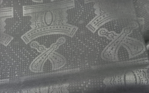 African Black Embossed cloth 6 Yard - Image 5