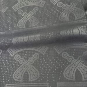 African Black Embossed cloth 6 Yard
