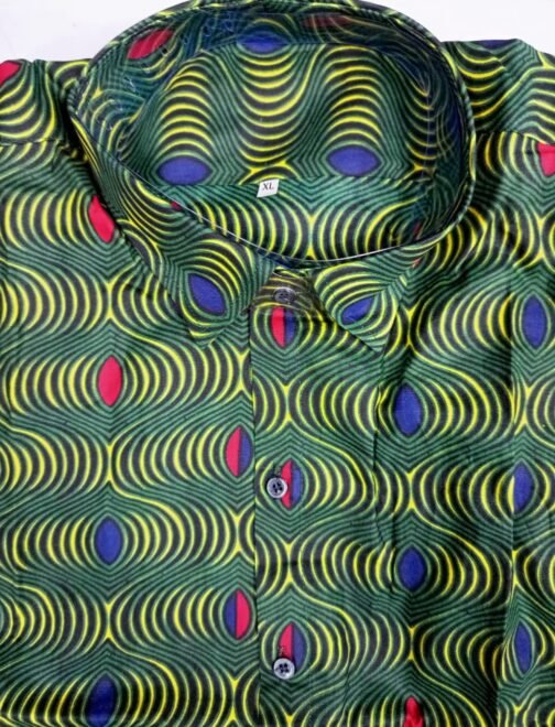 African Wax Print Shirt – Handmade Ankara Shirt for Men - Image 3