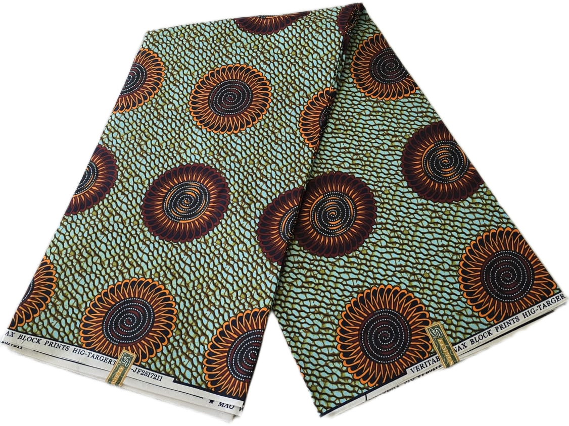 Special African Wax Print 6 Yards Piece – Polycotton - Image 2