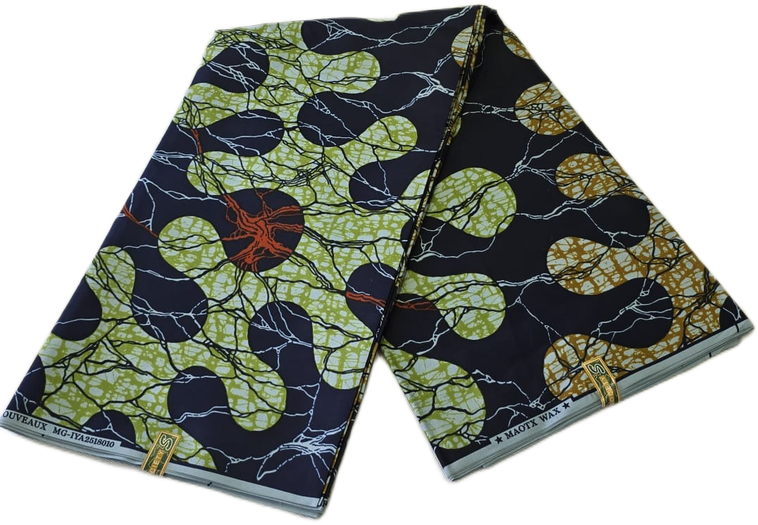 Special African Wax Print 6 Yards Piece – Polycotton - Image 2