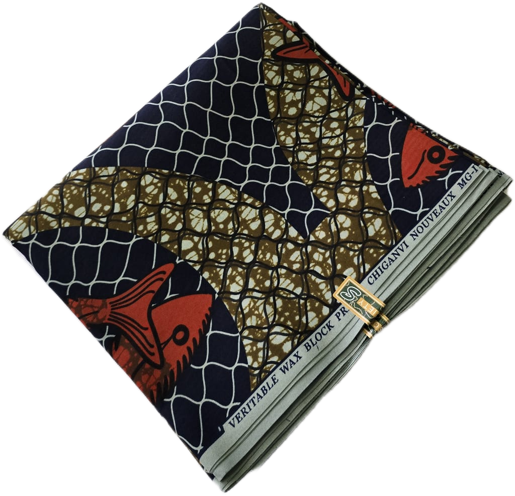 Special African Wax Print 6 Yards Piece – Polycotton - Image 3