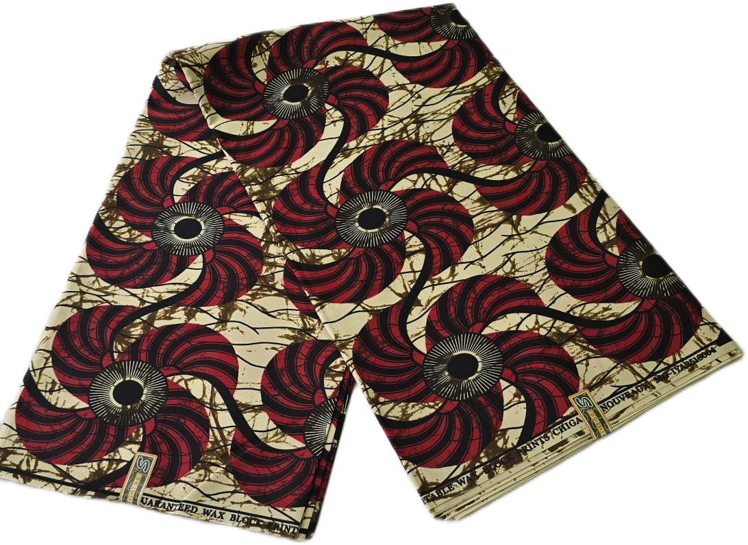 Special African Wax Print 6 Yards Piece – Polycotton - Image 2