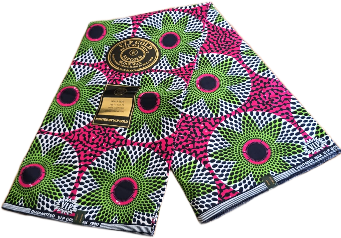 African Wax Fabric/Wax Clothes/Ghanaian Wax Print/Nigerian Ankara. 6 Yards Piece - Image 7