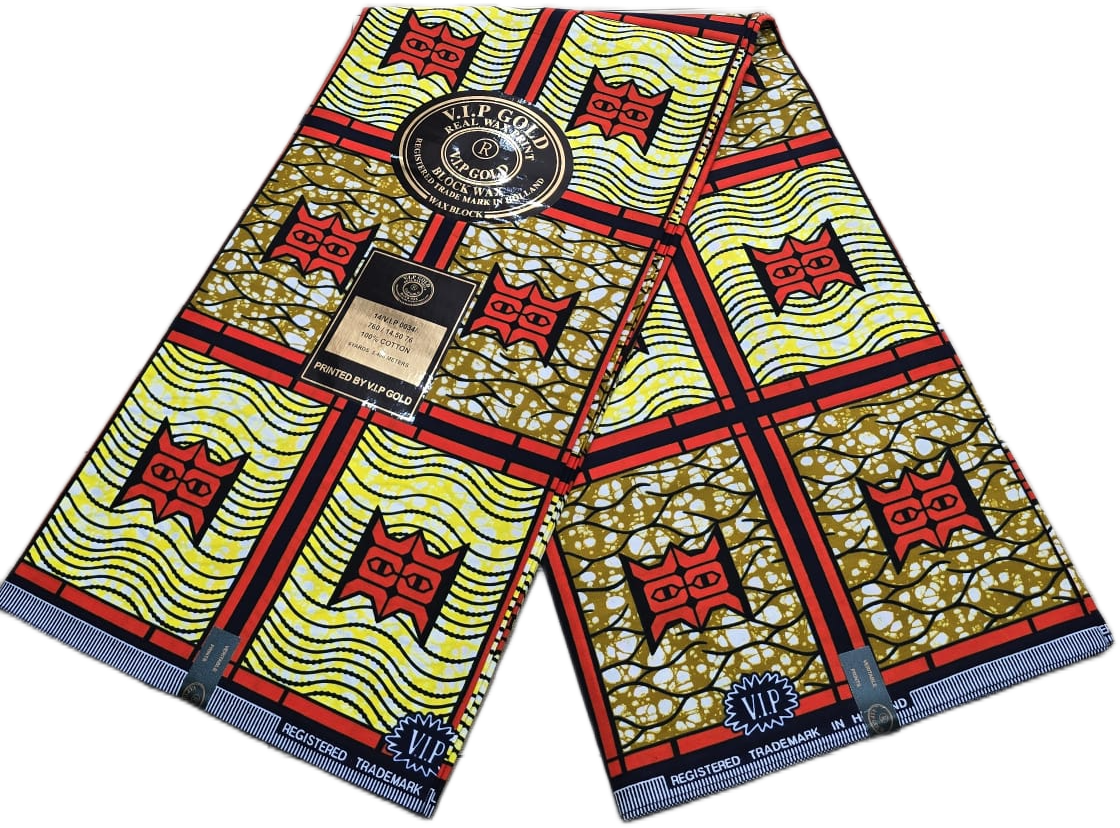 African Wax Fabric/Wax Clothes/Ghanaian Wax Print/Nigerian Ankara. 6 Yards Piece - Image 3